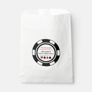 Sacolinha Chip de Poker Branco e Preto de Nascimento de Las