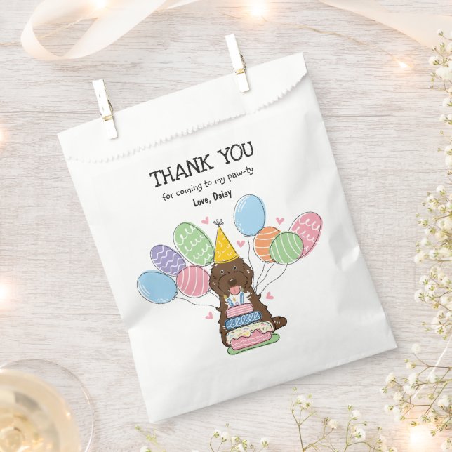 Sacolinha Chocolate Tuxedo Cockapoo Festa de aniversário Cav (Cortado)