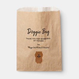 Sacolinha Chow Chow Doggie Bag para Casamento, Favor Bolsas