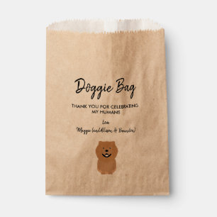 Sacolinha Chow Chow Doggie Bag para Casamento, Favor Bolsas