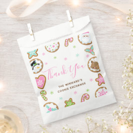 Sacolinha Christmas Cookie Exchange Party Pink Thank You