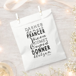 Sacolinha Christmas Party Favor Bags | Santa's Reindeer