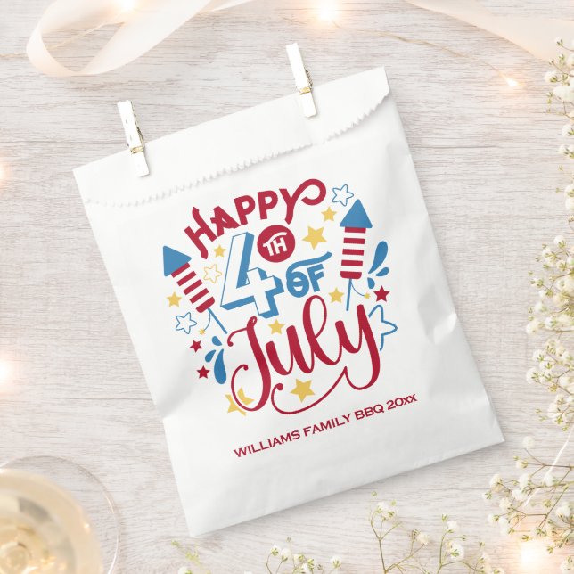 Sacolinha Churrasco personalizado de 4 de julho (Cortado)