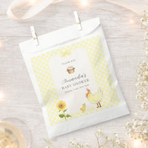 Chuva de Bebê do Girassol de Xadrez Amarelo 