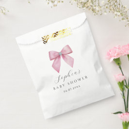 Sacolinha Chuva de Bebê Fofa com Laço Rosa