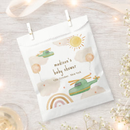 Sacolinha Chuva de Bebê Helicóptero Avião Aventura Boho