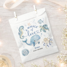 Chuva de Bebê Menino Baleia Azul Oceano