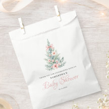 Chuva de Bebê Natal Menina Inverno Rosa