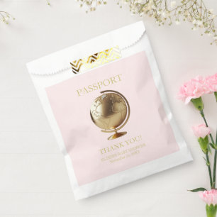 Sacolinha Chuva de Bebê Passaporte de Viagem Globo de Ouro