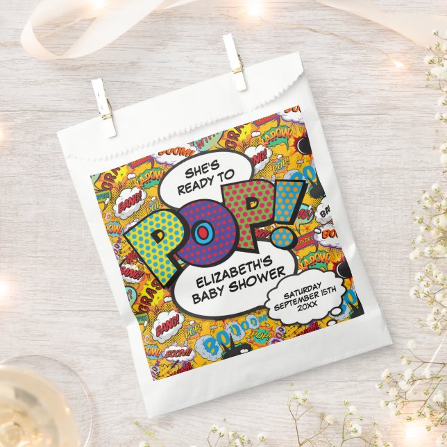 Sacolinha Chuva de Bebê Pronta para Explodir Função de Quadr (Cortado)