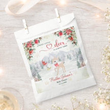Chuva de Bebê Rena de Natal Floco de Neve 