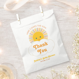 Sacolinha Chuva de Bebê Sol Aqui Vem o Filho Obrigado Nuvem
