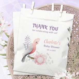 Sacolinha Chuva de Ideias Jardim Lavanda Floral Bebê Pássaro