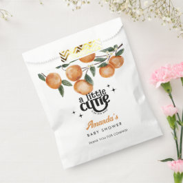 Sacolinha Chuva de Laranja Little Cutie Obrigado Baby Shower