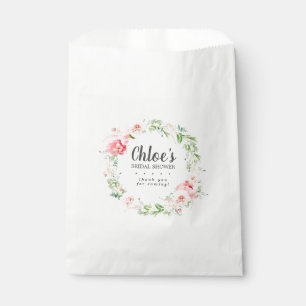 Sacolinha Chuva de Noiva com Peônias Rosa Desbotado Rústico