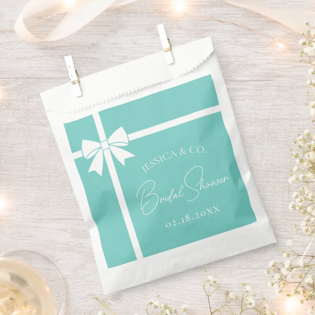 Sacolinha Chuva de Noiva da Bride & Co Elegante Laço Branco (Cortado)
