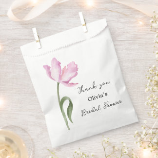 Sacolinha Chuva de Noiva de Tulipa em Aquarela Elegante