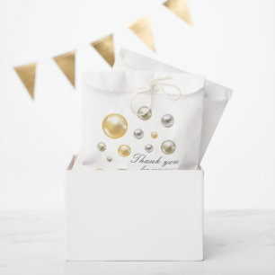 Sacolinha Chuva de noiva Elegantes Pérolas e prosecco