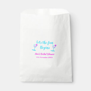 Sacolinha Chuva de noiva em vidro com vide azul rosa vamos c