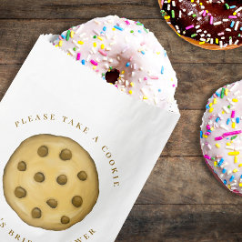 Sacolinha Chuva de Noiva Minimalista Por Favor Pegue Um Bisc