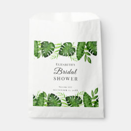 Sacolinha Chuva de Noiva Tropical Jardim Aquarela Folhagem