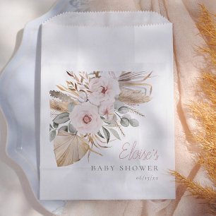 Sacolinha Chuva de Pampas Boho Menina do Deserto Baby Shower
