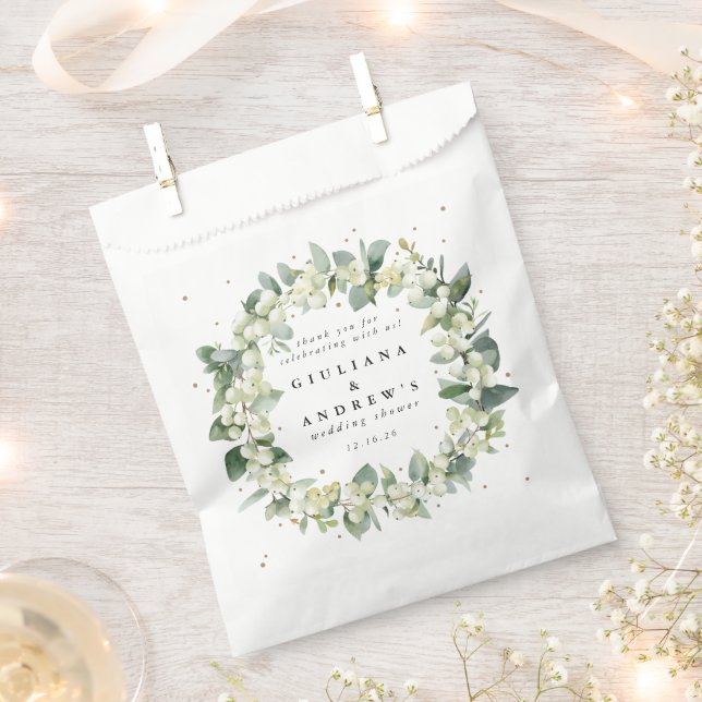 Sacolinha Chuva de presentes de casamento de inverno de Snow (Cortado)