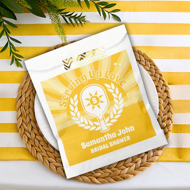 Sacolinha Chuva de Presentes de Noiva de Pickleball Sol Retr (Favor Bag
 )