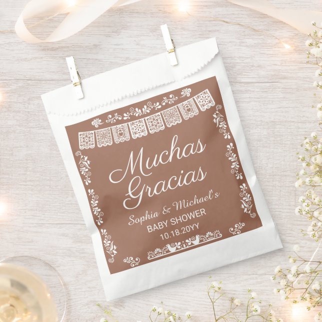 Sacolinha Cielito Lindo Baby Shower Muchas Gracias (Cortado)