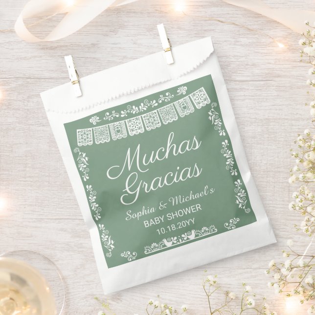 Sacolinha Cielito Lindo Baby Shower Muchas Gracias (Cortado)