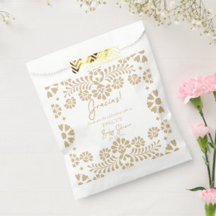 Sacolinha Cielito lindo beige chá de fraldas mexicano