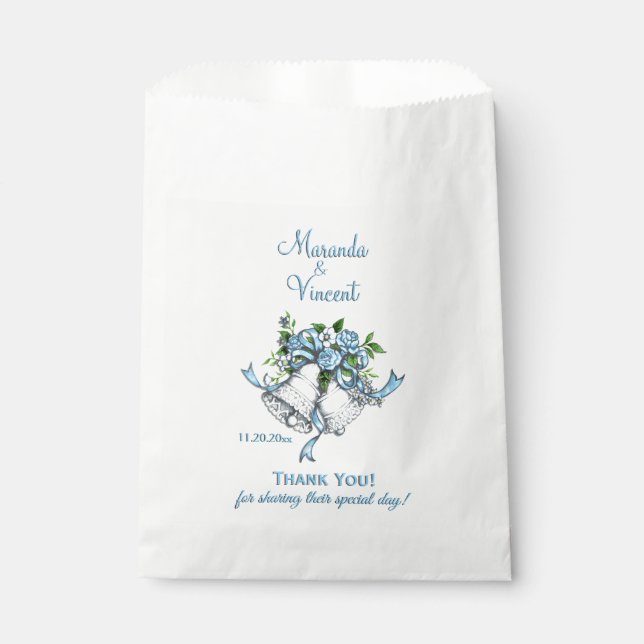 Sacolinha Cintos de Casamento Azul (Frente)