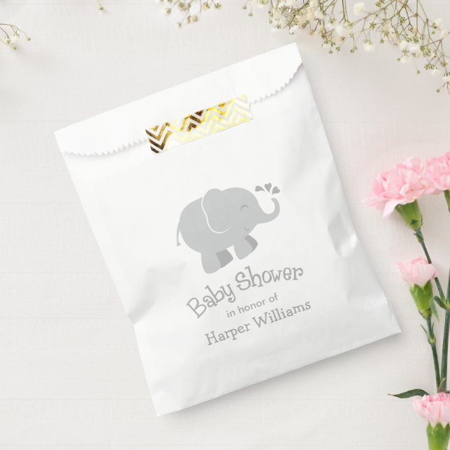 Sacolinha Cinza de Elefante Moderno e Branco (Selado)