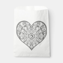 Sacolinha Cinza de rendas cerâmicas