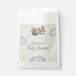 Sacolinha Cinza E Chá de fraldas De Aquarela