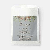 Cinza Elegante de inverno: Favor Bag