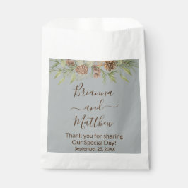 Sacolinha Cinza Elegante de inverno: Favor Bag