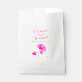Sacolinha cinza rosa de flor d'água favorita bolsas