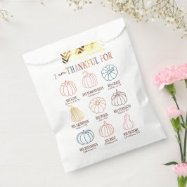 Sacolinha Citação Cristã de Ação de Graças