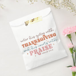 Sacolinha Citação Cristã de Ação de Graças