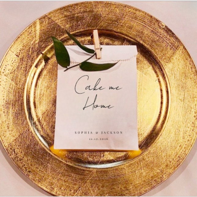 Sacolinha Citação Simples de Casamento Engraçada | Nome do C (Funny wedding quote candy,cookies favor bag)