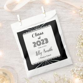 Sacolinha Classe Graduação de preto e branco Burst de 2023