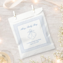 Classic Simple Ahoy Baby Boy Nautical Shower