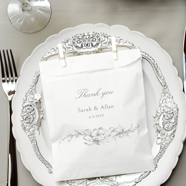 Sacolinha Clássico Elegante francês Rococo Floral (Criador carregado)