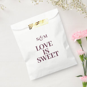 Sacolinha Clássico Monograma O Amor é Doce Casamento