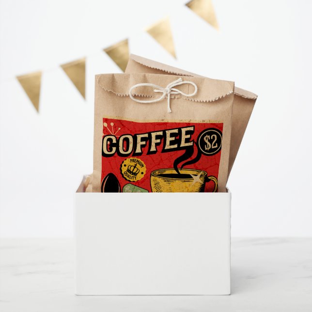 Sacolinha Classy vintage rustic background reception Red (Festa)