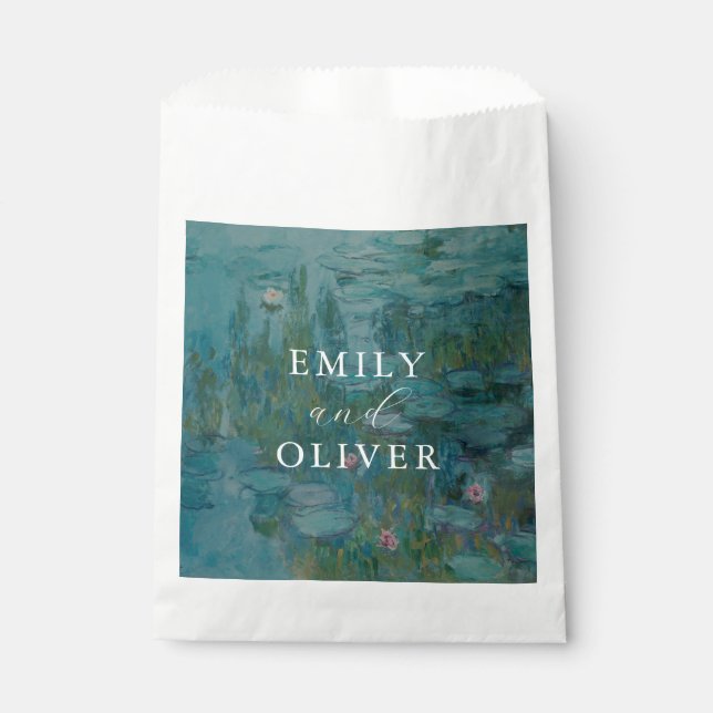 Sacolinha Claude Monet Water Lily Wedding (Frente)