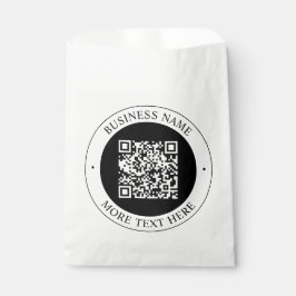 Sacolinha Código QR com Nome da Empresa Texto Circular Editá