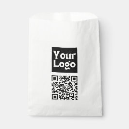 Sacolinha Código QR editável e logotipo ou imagem da sua emp