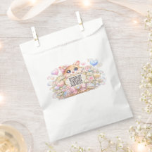 Código QR Personalizado Kawaii Gatinho Floral Rosa